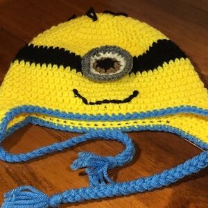 Despicable Me Minion Crocheted Hat Adult Small